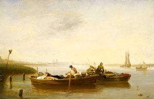 Greenwich von Blackwall Reach, ca. 1830-40 von British School