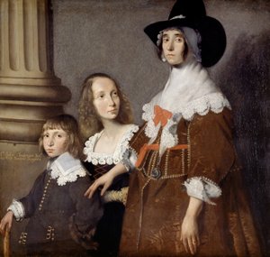 Hester Tradescant und ihre Stiefkinder, John und Frances, ca. 1644