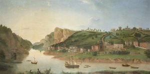 Hotwells, mit Blick auf die Avon-Schlucht, ca. 1730 von British School