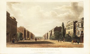 Langham Place und Portland Place, nördliche Fortsetzung der Regent Street (A4201 Road), London von British School