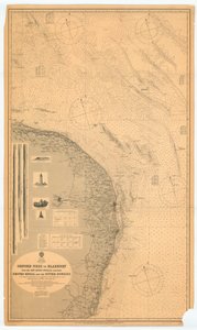 Orford Ness bis Blakeney mit den vorgelagerten Untiefen zwischen Smiths Knoll und dem anderen Dowsing von British School