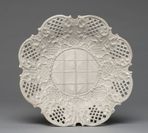 Teller, hergestellt von einer Staffordshire-Fabrik, England, ca. 1760 von British School