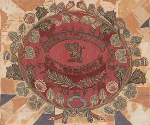 Zweite oder Regimentsfarbe Mitte, 23. oder Wallajabad Leichte Infanterie, Madras von British School
