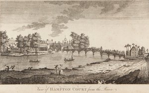 Blick auf Hampton Court vom Fluss aus