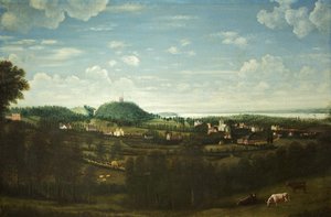 Ansicht des Dorfes Henbury, ca. 1720