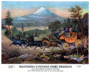 Eine Postkutschenreise, USA, 19. Jahrhundert, 1937 von Britton and Rey