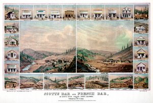 Scotts Bar und French Bar, am Scotts River, Siskiyou County, Kalifornien, 1856 1937 von Britton and Rey