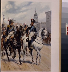 Kaiser Alexander I. mit Großherzog Konstantin Pawlowitsch von Russland