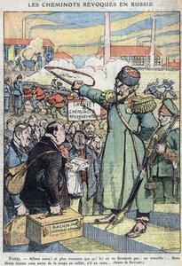 Französische Eisenbahnarbeiter aus Frankreich sprechen Leon Trotsky an