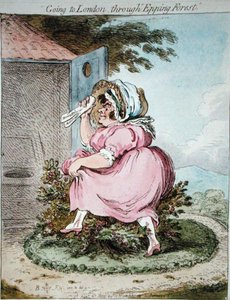 Auf dem Weg nach London durch den Epping Forest, geätzt von James Gillray (1757-1815), veröffentlicht von Hannah Humphrey im Jahr 1802 von Brownlow (after) North
