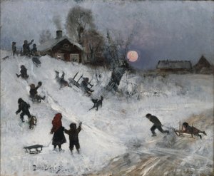 Schlittenfahren, 1882