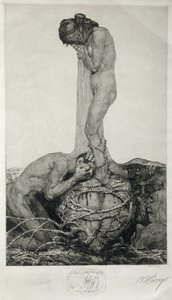 Trauer, 1916 (Remarque-Probedruck auf Papier)