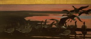 Wildgänse von Bruno Liljefors