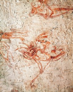 Sinopia zeigt einen Teufel, Trionfo della Morte von Buonamico Buffalmacco