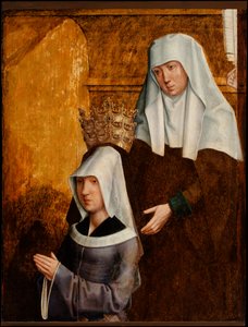 Guillemette de Vergy und ihre Schutzheilige, möglicherweise Elisabeth von Ungarn von Burgundian