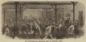 Die Marseillaise-Halle, Belleville, Paris, bei Rocheforts Verhaftung von Burn Smeeton