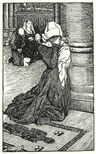Illustration für The Cloister and The Hearth von Charles Reade (Lithografie) von Byam (after) Shaw