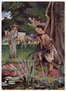 "Nach der Stadt Walsingham / Der Weg ist schwer zu gehen" von Byam (after) Shaw