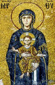 Komnenos-Mosaik, das Madonna und Kind darstellt, Hagia Sophia, Türkei von Byzantine