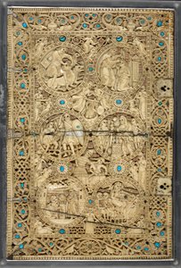 Egerton MS 1139 Oberdeckel mit Szenen aus dem Leben Davids, das 