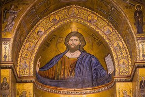 Bild von Jesus, Kathedrale Santa Maria Nuova, Monreale, Sizilien, Italien, Europa