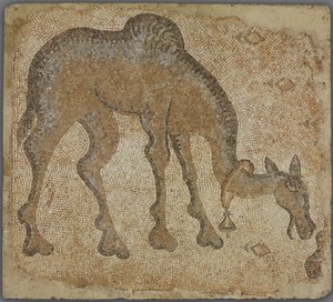 Mosaikfragment mit grasendem Kamel