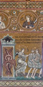 Die Vertreibung aus dem irdischen Paradies, byzantinisches Mosaik, Alttestamentlicher Zyklus-Irdisches Paradies, XII-XIII Jahrhundert