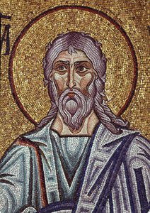 Der Prophet Jeremia (Detail) der Innenmosaiken in der St. Markus Basilika, 12. Jahrhundert