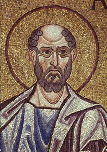 Der Prophet Obadja (Detail) der Innenmosaiken in der St. Markus Basilika, 12. Jahrhundert von Byzantine Byzantine