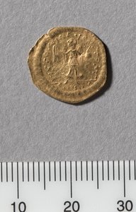 Halber Tremissis von Justinian I., Konstantinopel, 527-565 (Gold) von Byzantine School
