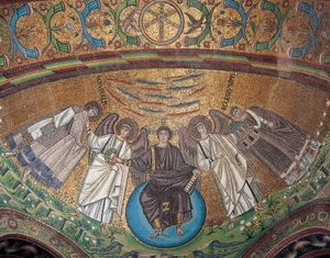 Italien, Emilia-Romagna, Ravenna, Basilika San Vitale, Apsismosaik