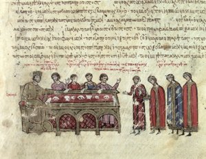 Vorhersagen über den Kaiser Michael II. (820-829) aus Kapitel III des Madrid Skylitzes von Byzantine School