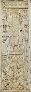 Tafel aus dem Diptychon des Konsuls Areobindus, Konstantinopel, 506 n. Chr. von Byzantine School