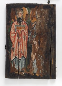 St. Markus und St. Lukas, rechte Abdeckung des Washington Manuskripts III von Byzantine School