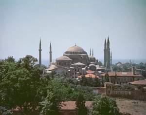 Ansicht der Hagia Sophia, erbaut 537 n. Chr. von Byzantine School