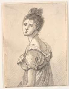 Frauenporträt in Halbfigur von C.A. Lorentzen