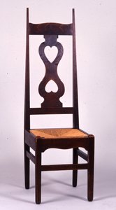 Stuhl entworfen von C.F.A. Voysey (1857-1941) in 1898, wahrscheinlich hergestellt von C.H.B. Quennell (1872-1935)
