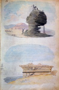 Die Sphinx und ein Grab, Ägypten, 19. Jahrhundert von CH Smith