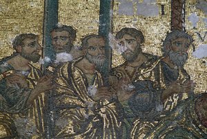 Darstellung der Apostel, Detail aus dem Mosaik 