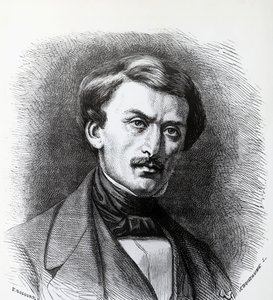 Porträt von Paul-Emile Botta (1802-1870), italienisch-französischer Archäologe, Gravur Frankreich von J.B. and Brown J. Rowbotham