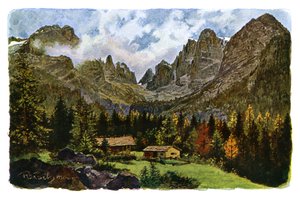 See Nambino und die Brentagruppe, Tirol, 1901 von CM Reisch