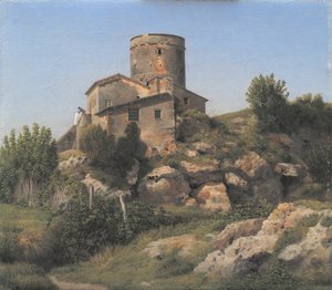Ein Gebäude in der Nähe von Tor di Quinto außerhalb Roms von Christoffer Wilhelm Eckersberg