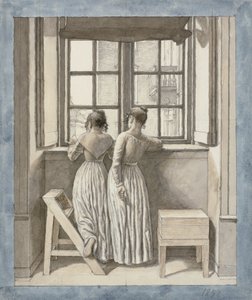 Am Fenster im Atelier des Künstlers von Christoffer Wilhelm Eckersberg