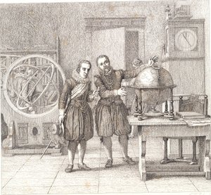 Christian IV. besucht Tycho Brahe in Uranienborg von Christoffer Wilhelm Eckersberg