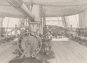 Deck eines Kriegsschiffs, ca. 1833
