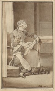 Eine Mutter bringt ihrer kleinen Tochter das Lesen bei