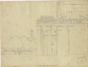 Eine Szene von der Via Sacra, auf dem Forum Romanum mit dem Tempel von Antonius und Faustina und Blick auf das Kapitol, Rom von Christoffer Wilhelm Eckersberg
