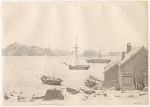 Hafen von Frederiksværn bei Larviksfjorden, Norwegen von Christoffer Wilhelm Eckersberg