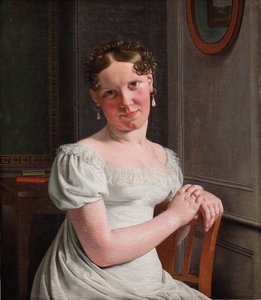 Julie Eckersberg, geb. Juel, die zweite Frau des Künstlers von Christoffer Wilhelm Eckersberg