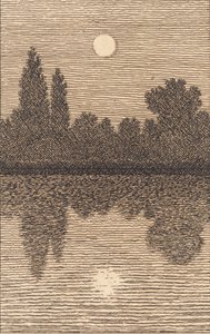 Mondschein über einem See. Illustration zu "Linearperspektive", Tafel IV von Christoffer Wilhelm Eckersberg